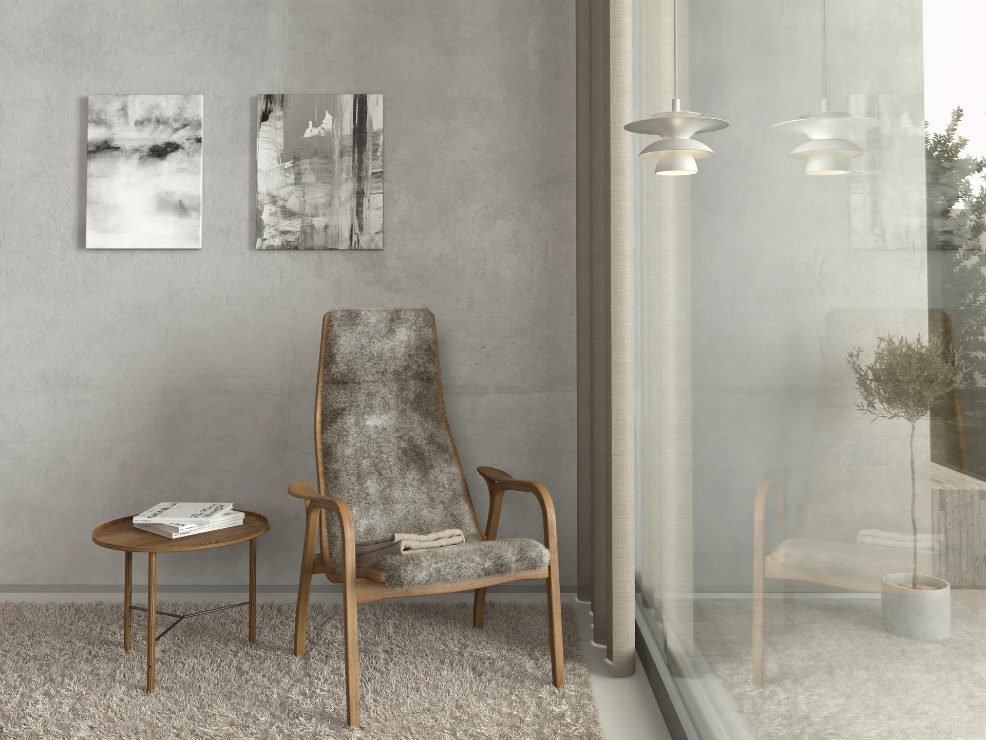 Picasso pendel Ø18 cm, Mat hvid Belid