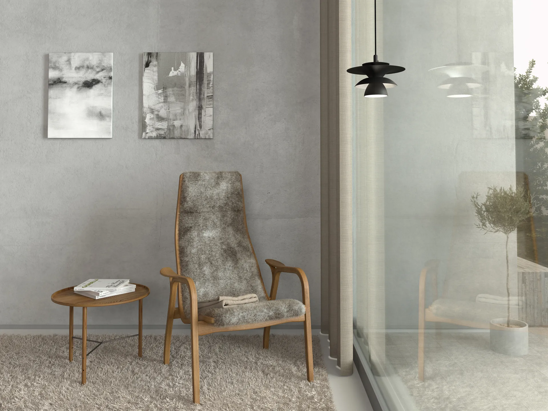 Picasso pendel Ø18 cm, Mat sort Belid