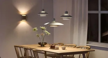 Primus pendel Ø43 cm - Hvid/Krom - Belid