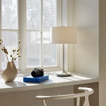 Soft bordlampe - Hør hvid-sand, Ø34x64 cm - Belid
