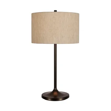 Soft bordlampe - Linned natur-metallic bronze, Ø34x64 cm - Belid