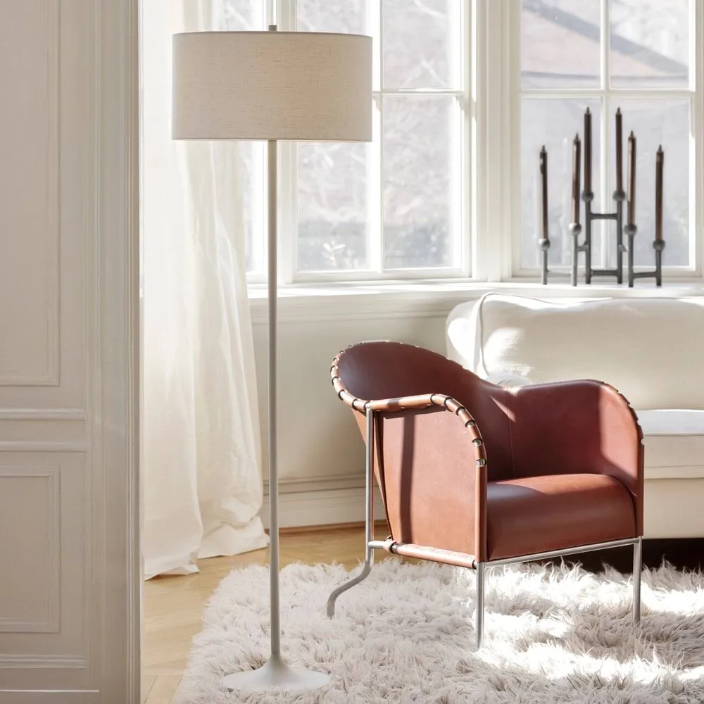 Soft gulvlampe, Hør hvid-sand, Ø44x149,5 cm Belid