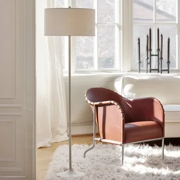 Soft gulvlampe - Hør hvid-sand, Ø44x149,5 cm - Belid