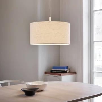 Soft pendel Ø40 cm - Linned hvid-sand, Ø44 cm - Belid