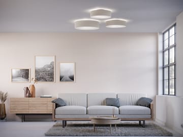 Soft plafond Ø60 cm - Hvid uld - Belid