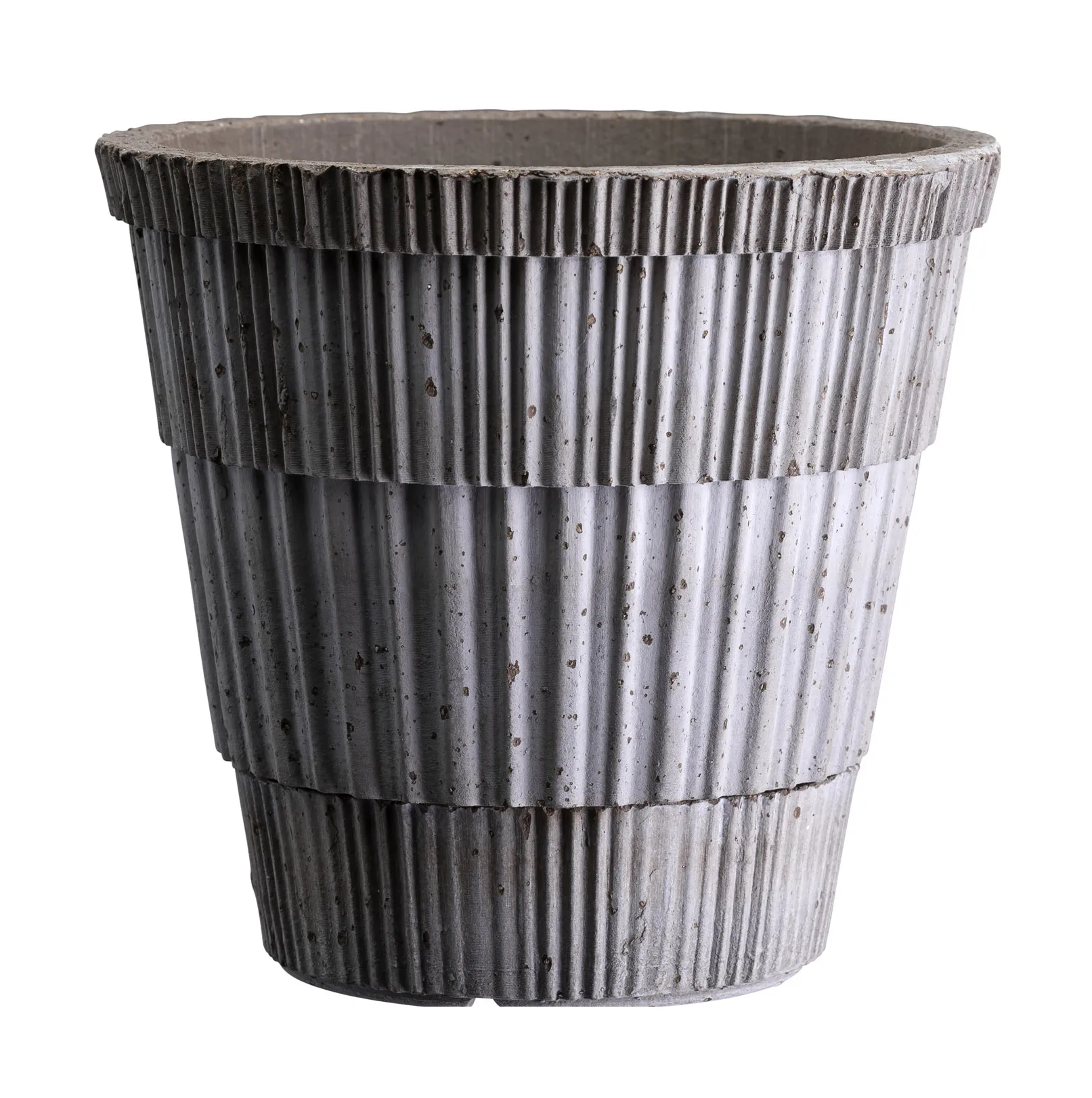 Atlas raw krukke med fad, Grey, Ø16 cm Bergs Potter