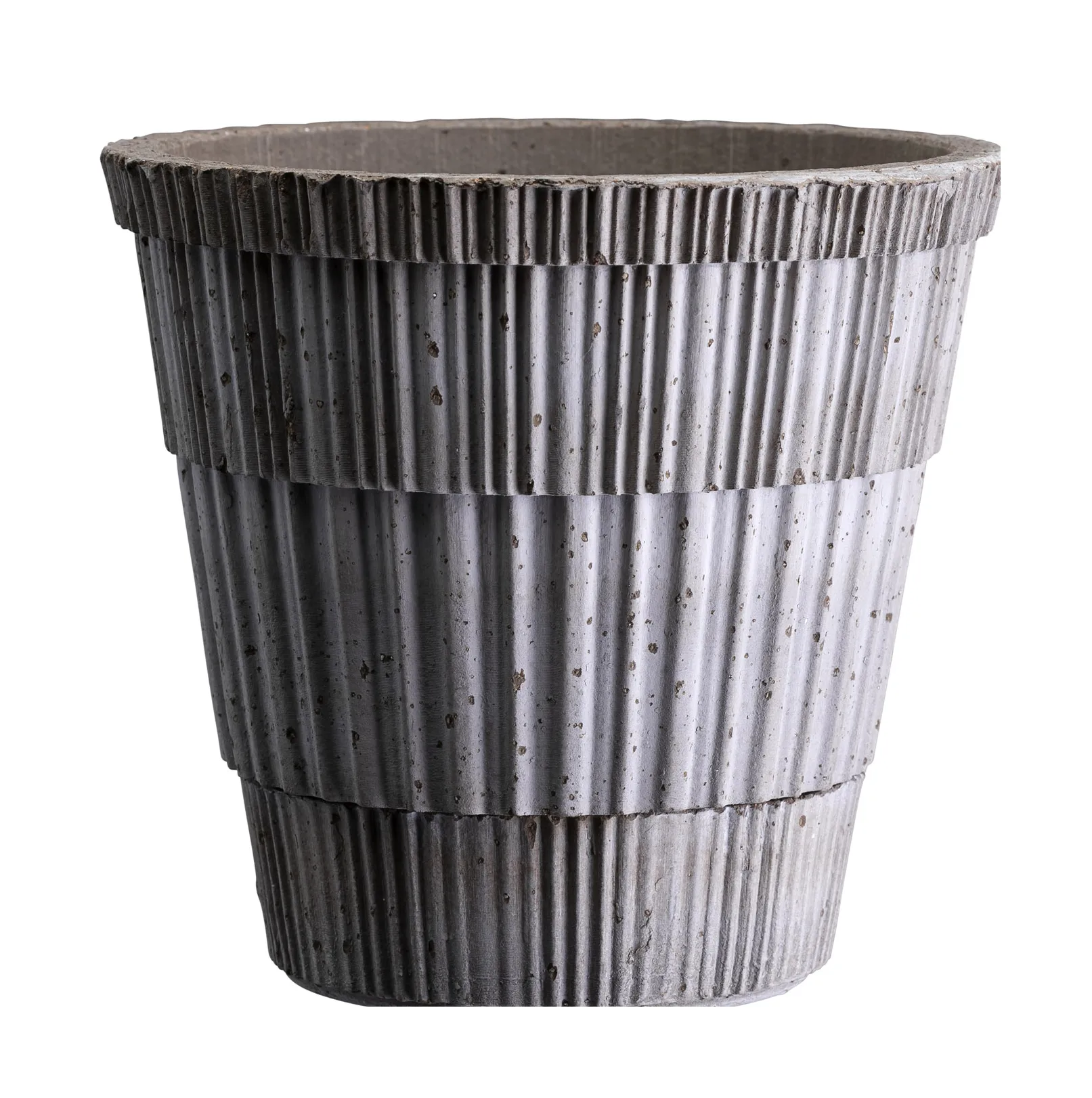 Atlas raw krukke med fad, Grey, Ø21 cm Bergs Potter