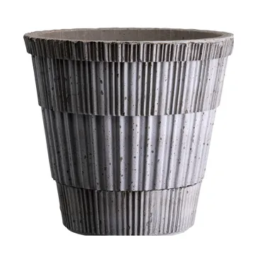 Atlas raw krukke med fad - Grey, Ø21 cm - Bergs Potter