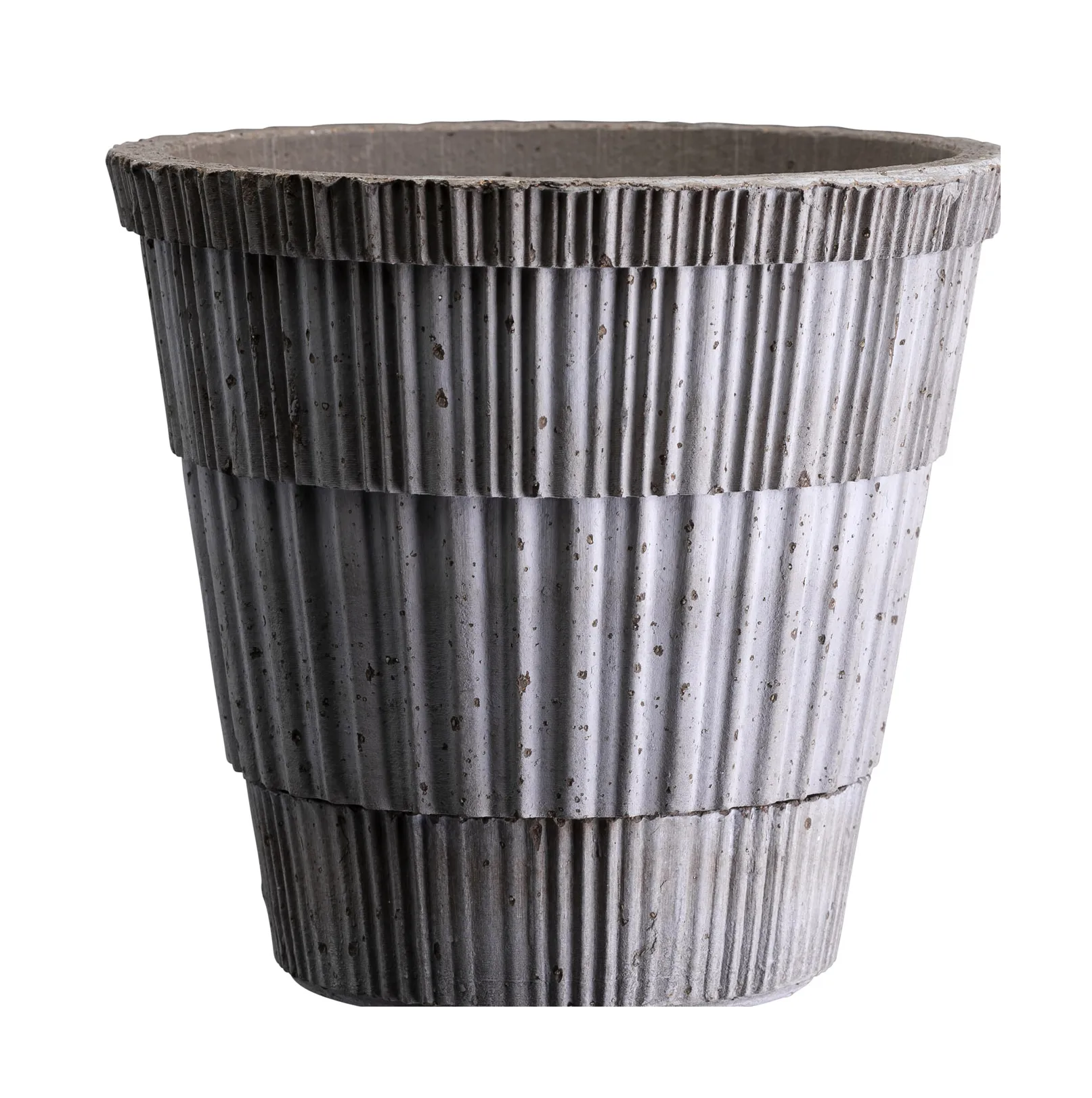 Atlas raw krukke med fad, Grey, Ø25 cm Bergs Potter