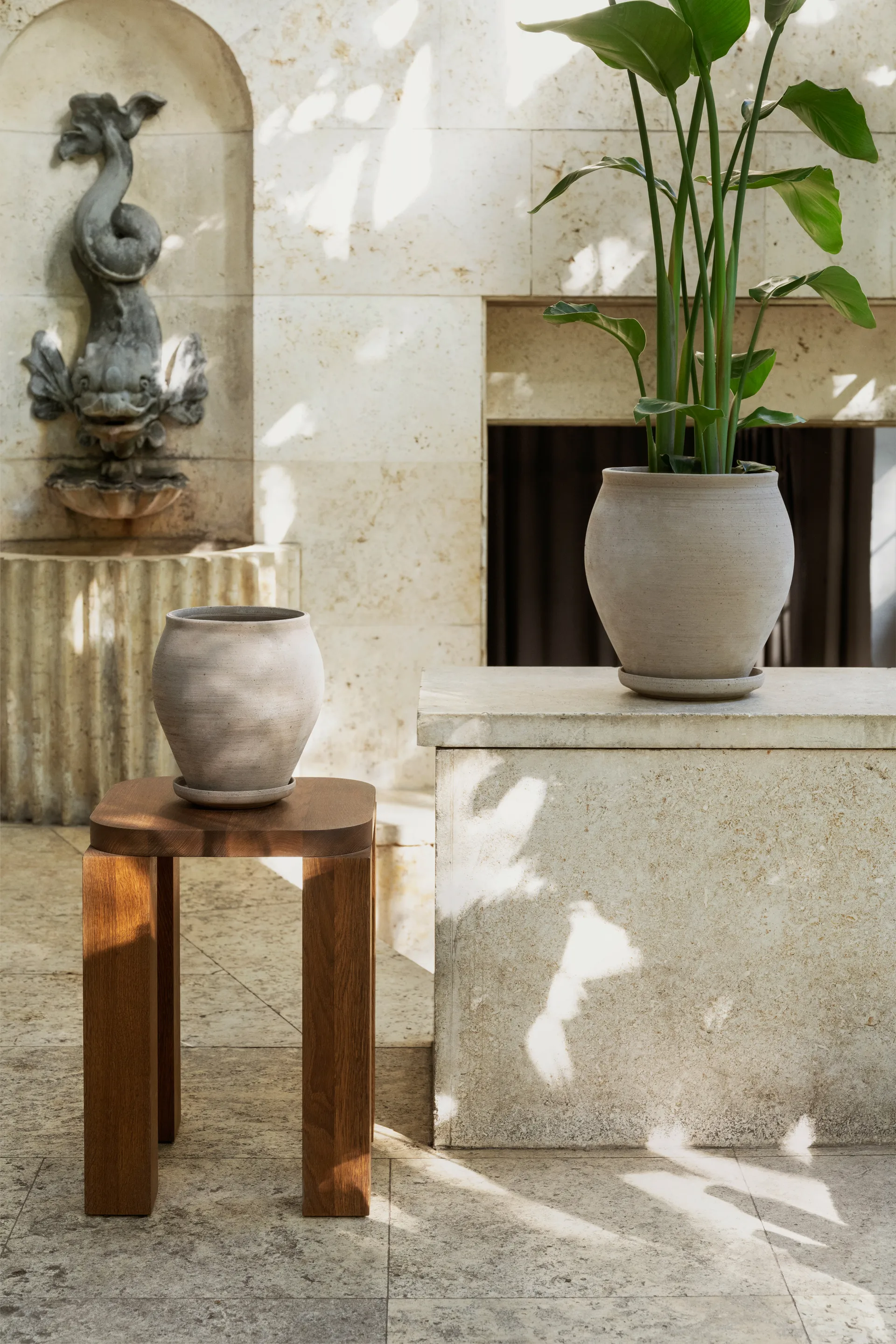 Delphi krukke med underskål 2 dele, Grey, Ø20 cm Bergs Potter