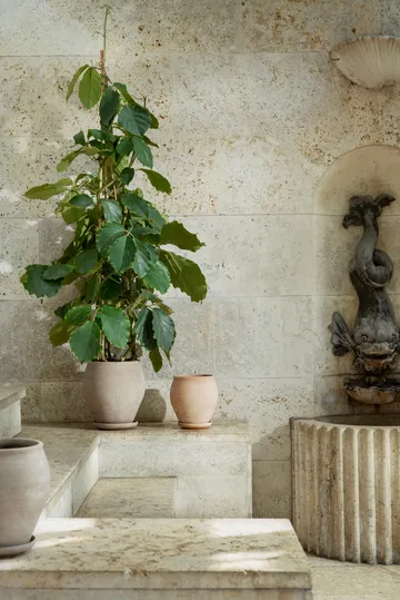 Delphi krukke med underskål 2 dele - Grey, Ø22 cm, tall - Bergs Potter