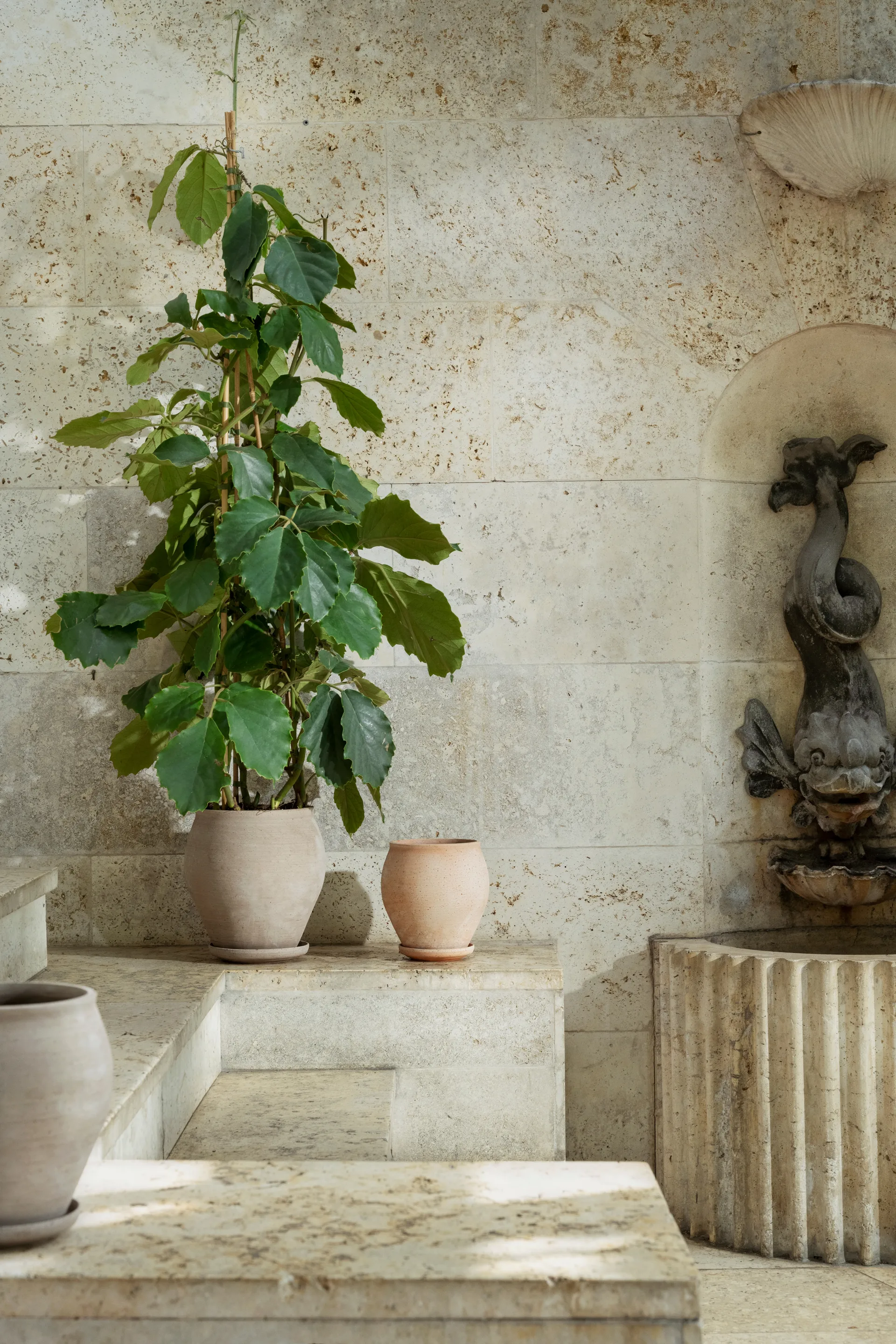 Delphi krukke med underskål 2 dele, Grey, Ø26 cm Bergs Potter