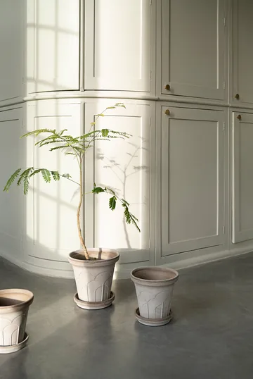 Fleur krukke med underskål 2 dele - Grey, Ø16 cm - Bergs Potter