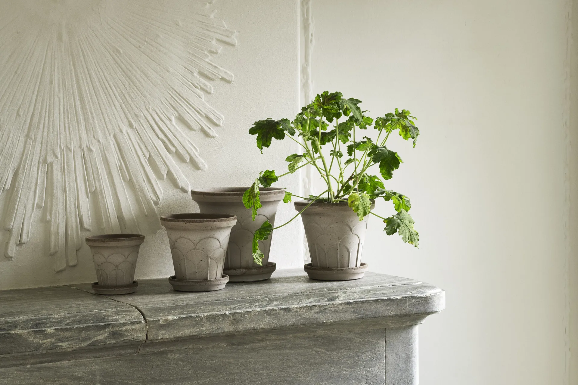 Fleur krukke med underskål 2 dele, Grey, Ø21 cm Bergs Potter