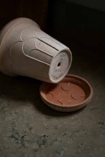 Fleur krukke med underskål 2 dele - Lyserød, Ø14 m - Bergs Potter