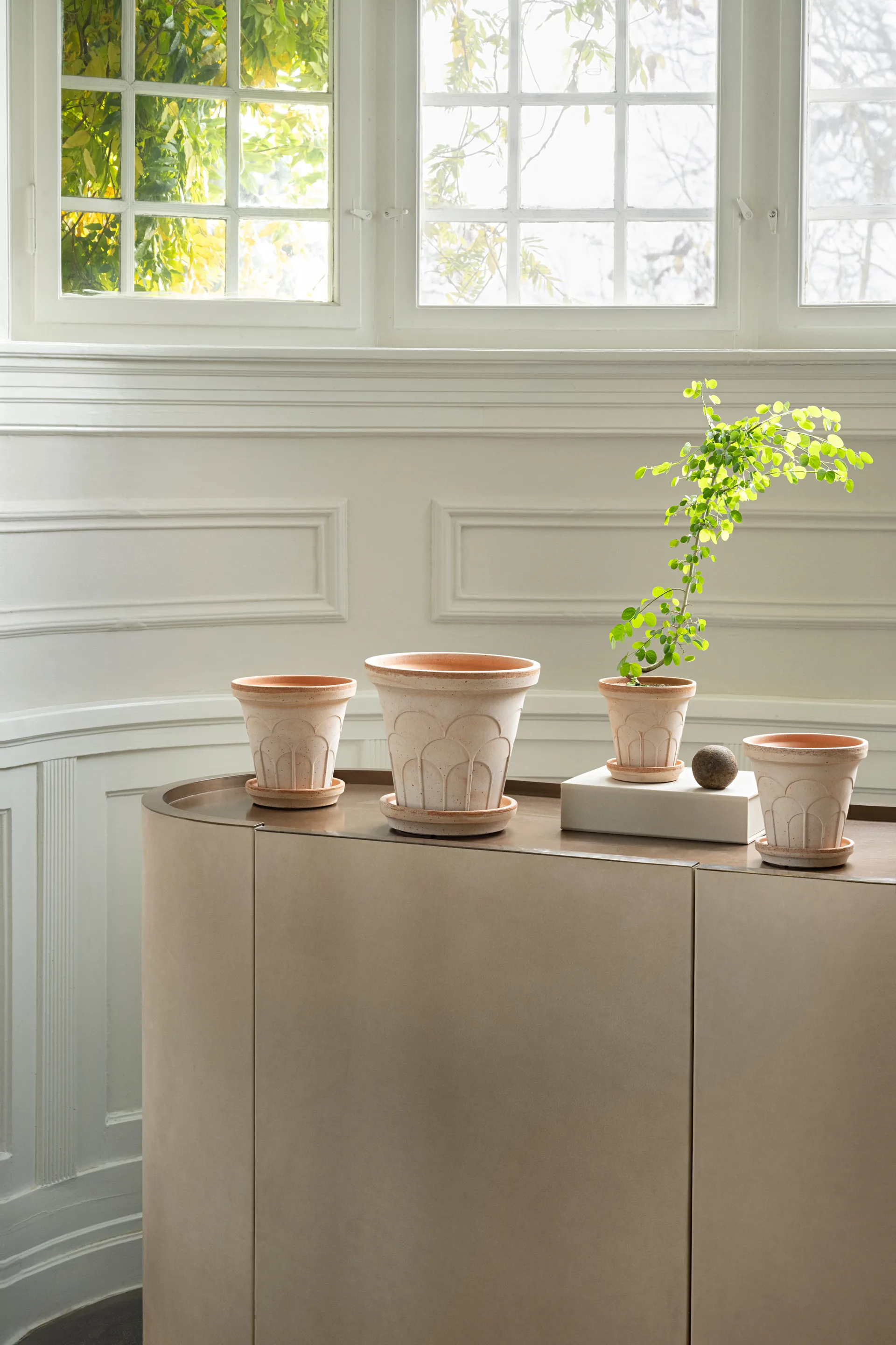 Fleur krukke med underskål 2 dele, Lyserød, Ø21 cm Bergs Potter