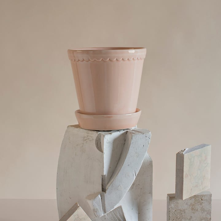 Helena krukke glaseret Ø16 cm, Quartz rose Bergs Potter