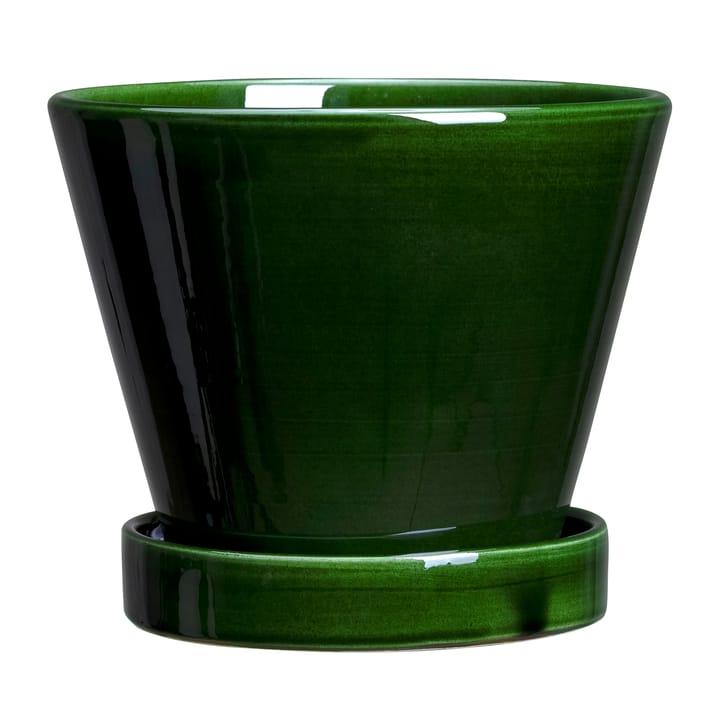 Julie krukke glaseret Ø13 cm, Green emerald Bergs Potter