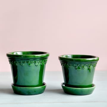 Københavner blomsterkrukke glaseret Ø16 cm - Grøn - Bergs Potter