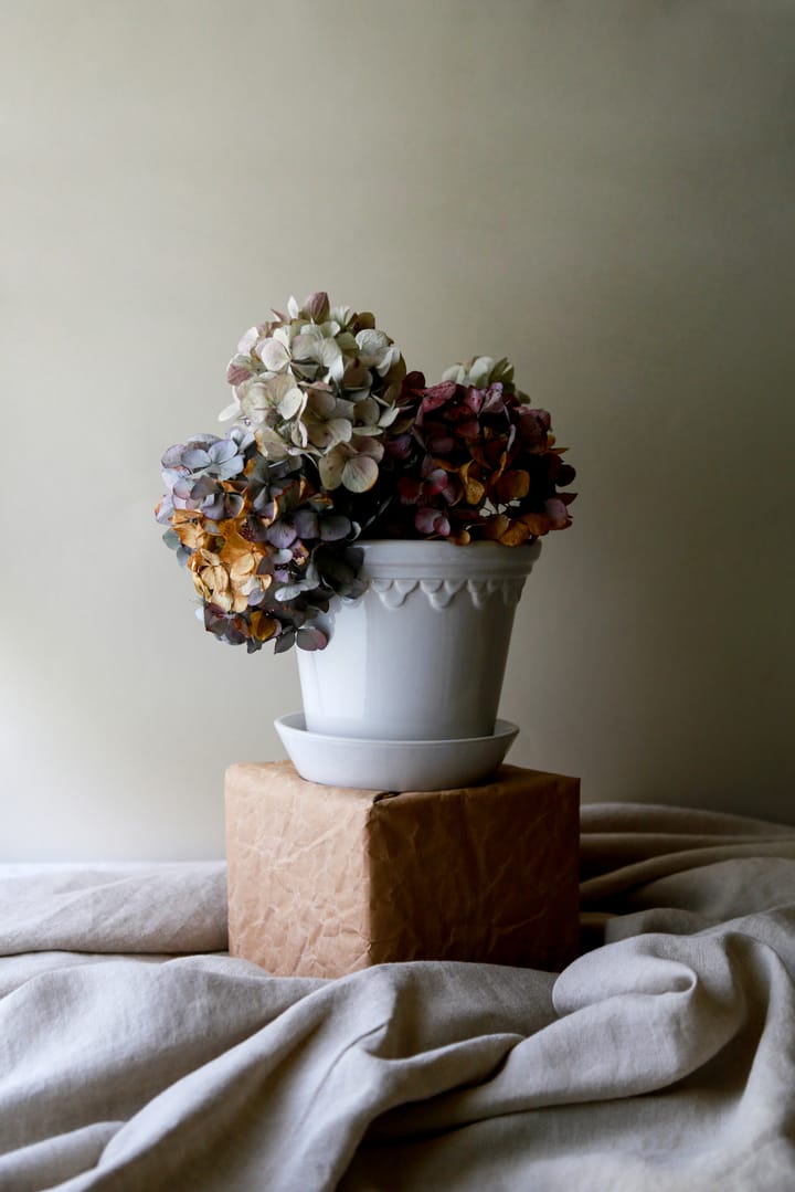 Københavner blomsterkrukke glaseret Ø18 cm, Mineral White Bergs Potter