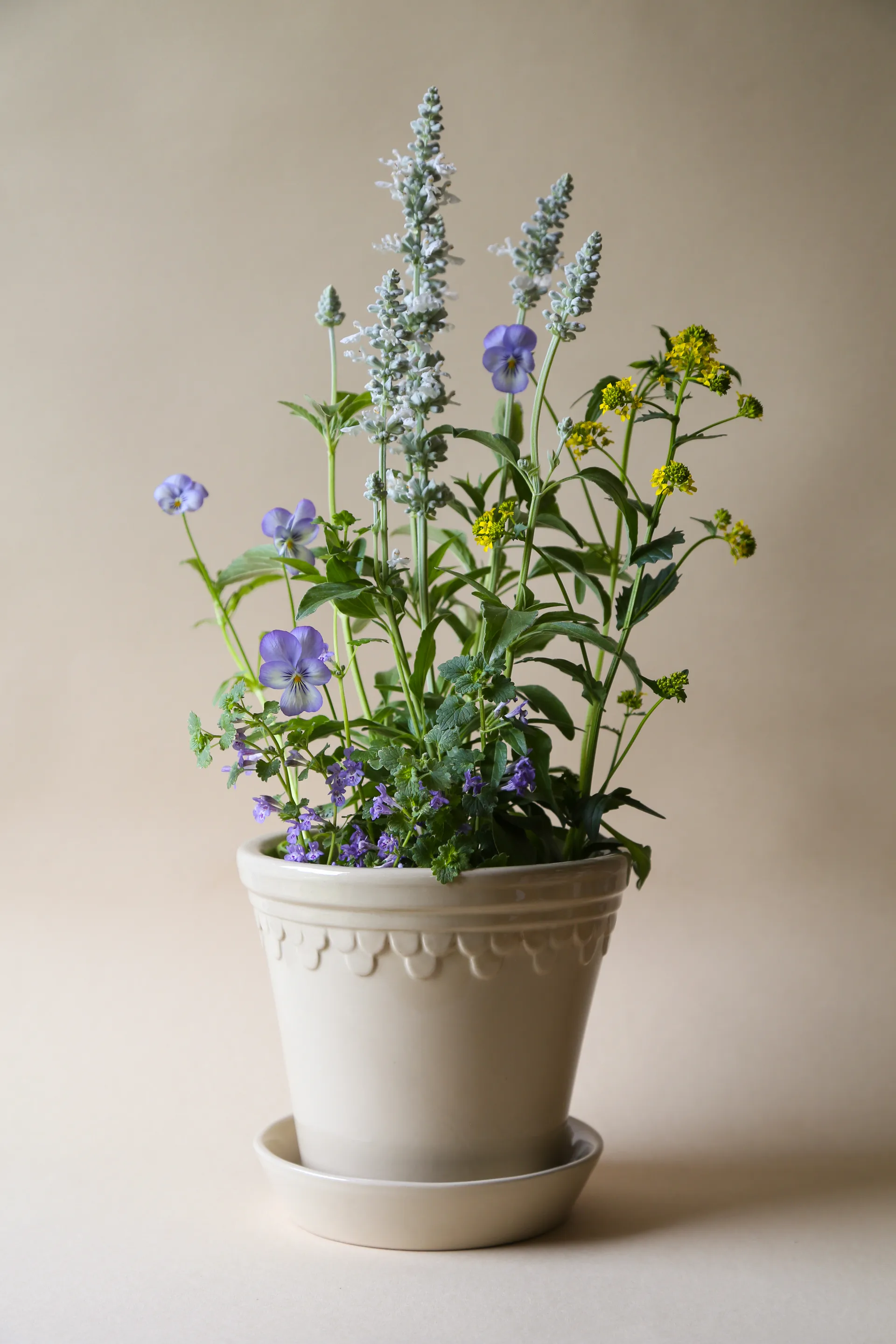 Københavner blomsterkrukke glaseret Ø18 cm, Sand Stone Bergs Potter