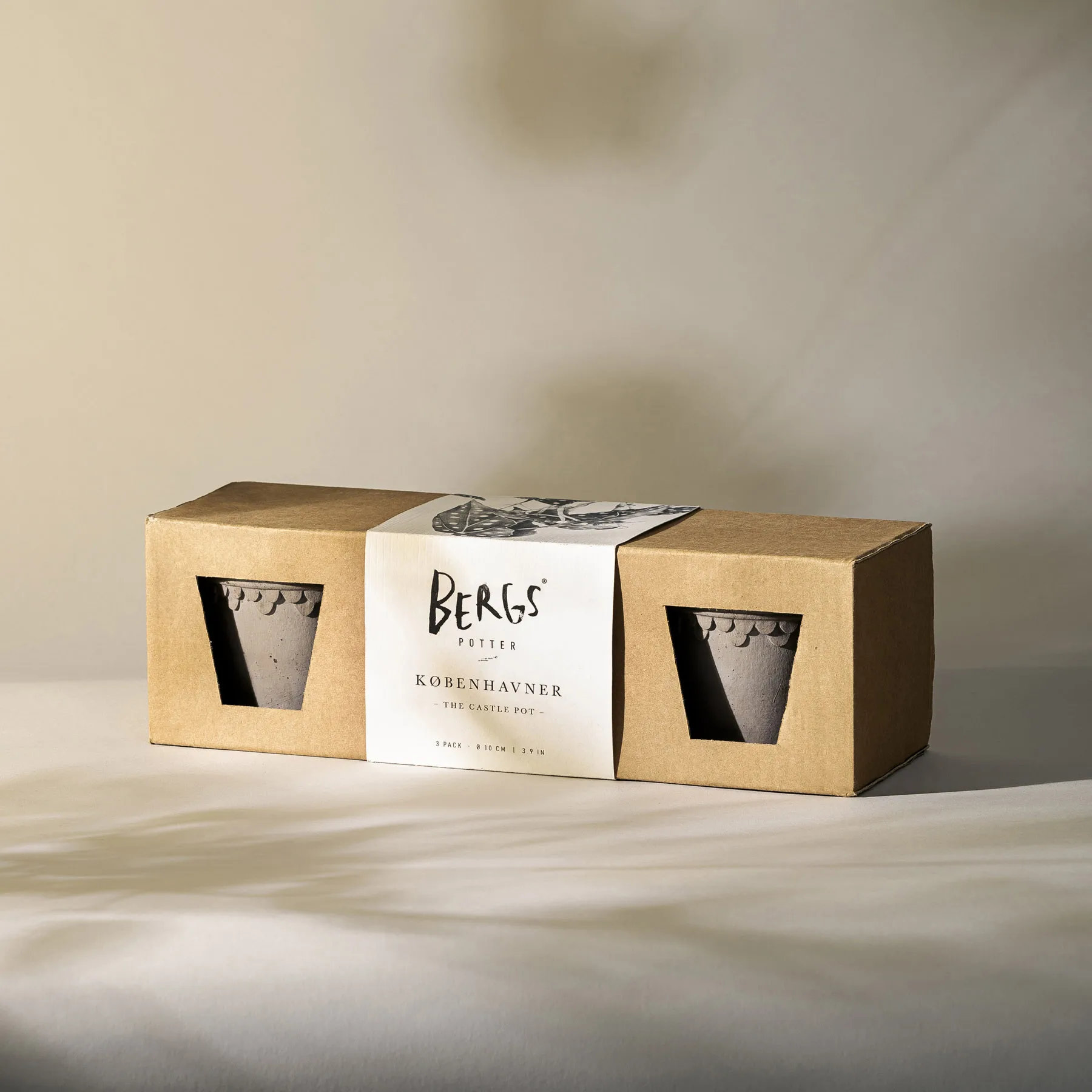 Københavner krukke Ø10 cm 3-pak, Grey Bergs Potter