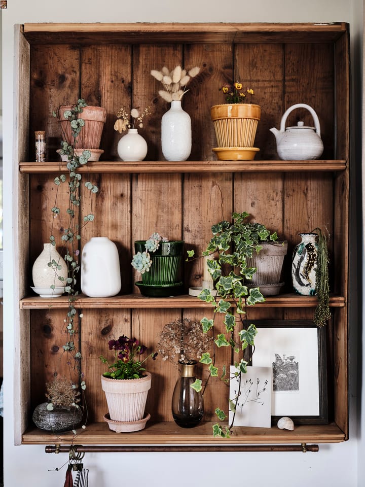 Simona blomsterkrukke glaseret Ø14 cm, Grøn Bergs Potter