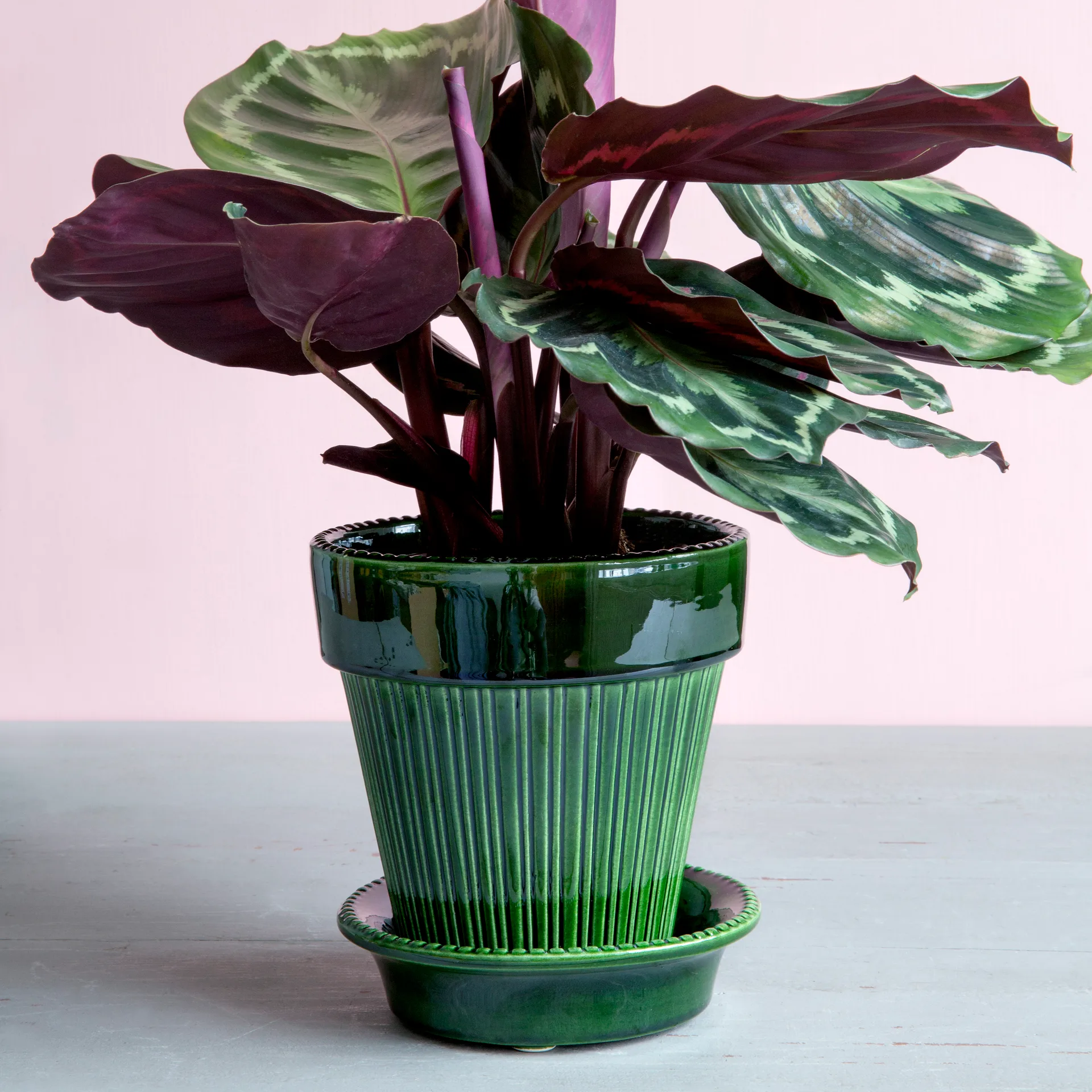 Simona blomsterkrukke glaseret Ø16 cm, Grøn Bergs Potter