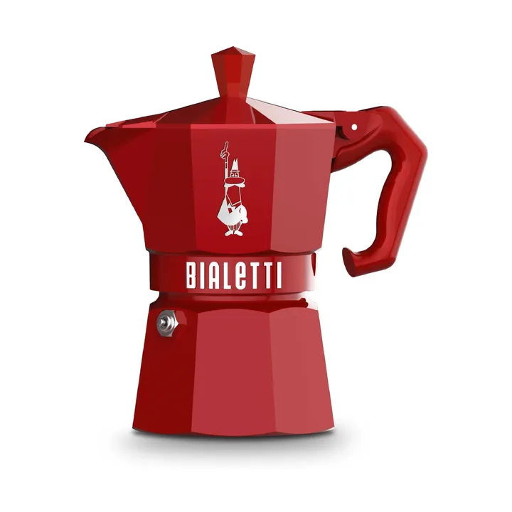 Bialetti eksklusiv mokkakande - Rød, 3 kopper - Bialetti
