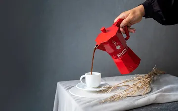 Bialetti eksklusiv mokkakande - Rød, 3 kopper - Bialetti