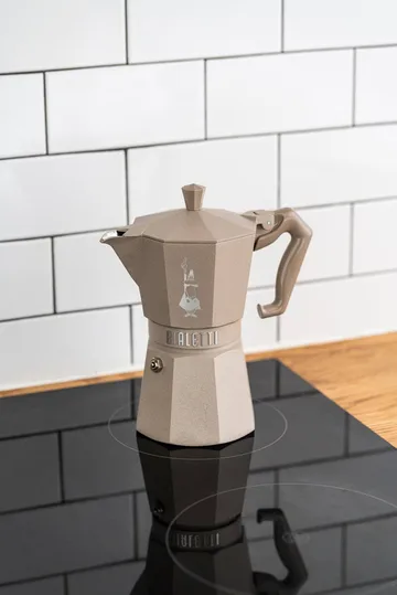 Bialetti Exclusive mokkakande induktion - Beige, 6 kopper - Bialetti