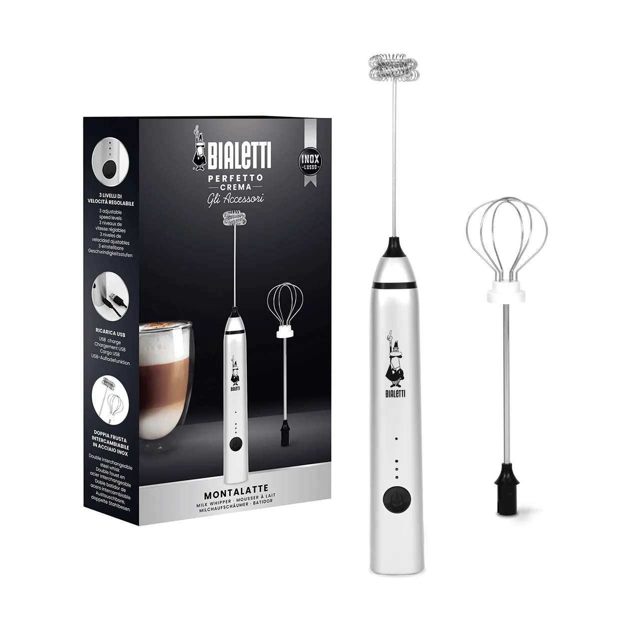Bialetti multi-mælkeopskummer PRO, Rustfrit stål Bialetti
