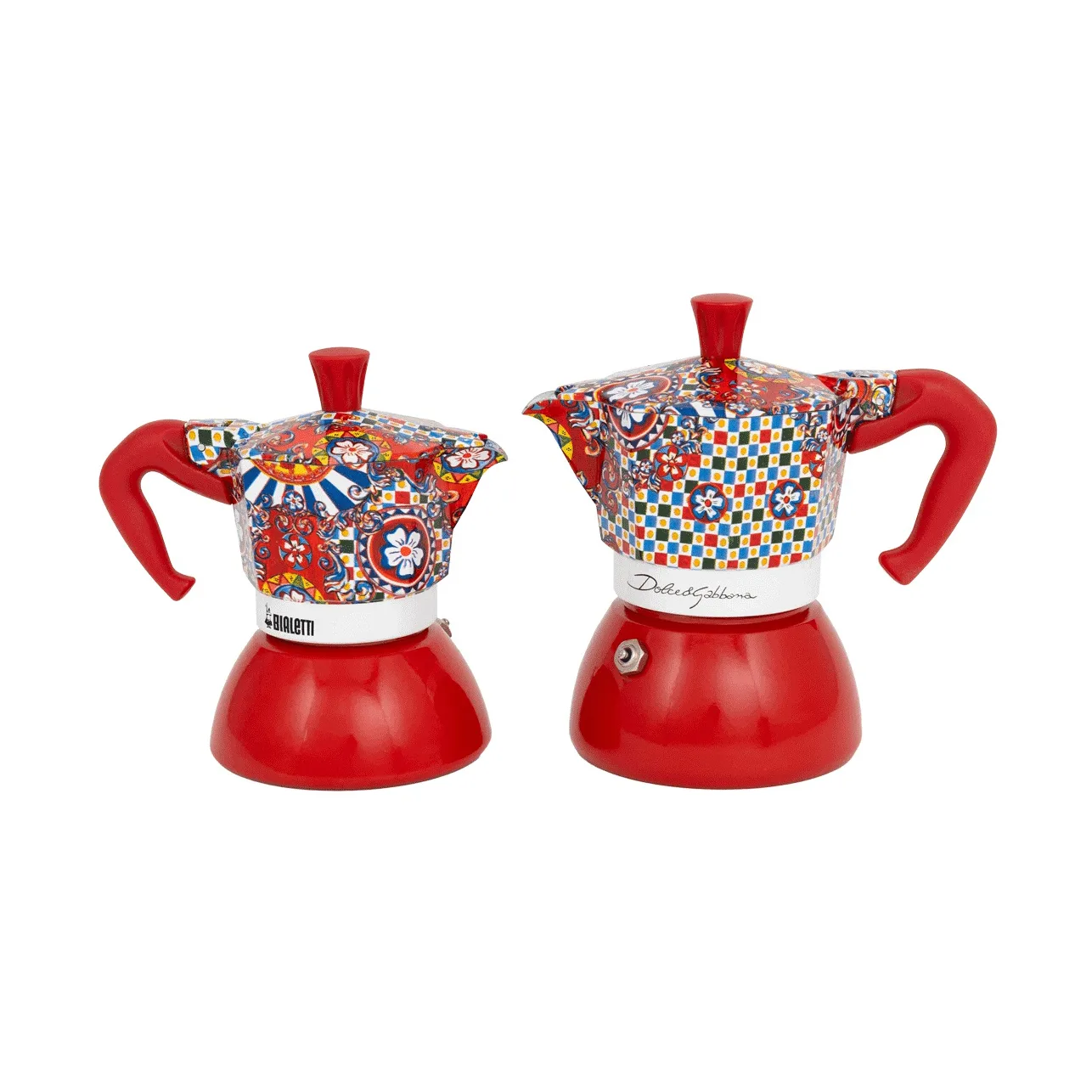 Bialetti x Dolce & Gabbana mokkakande induktion, Sicilian cart, 2 kopper Bialetti