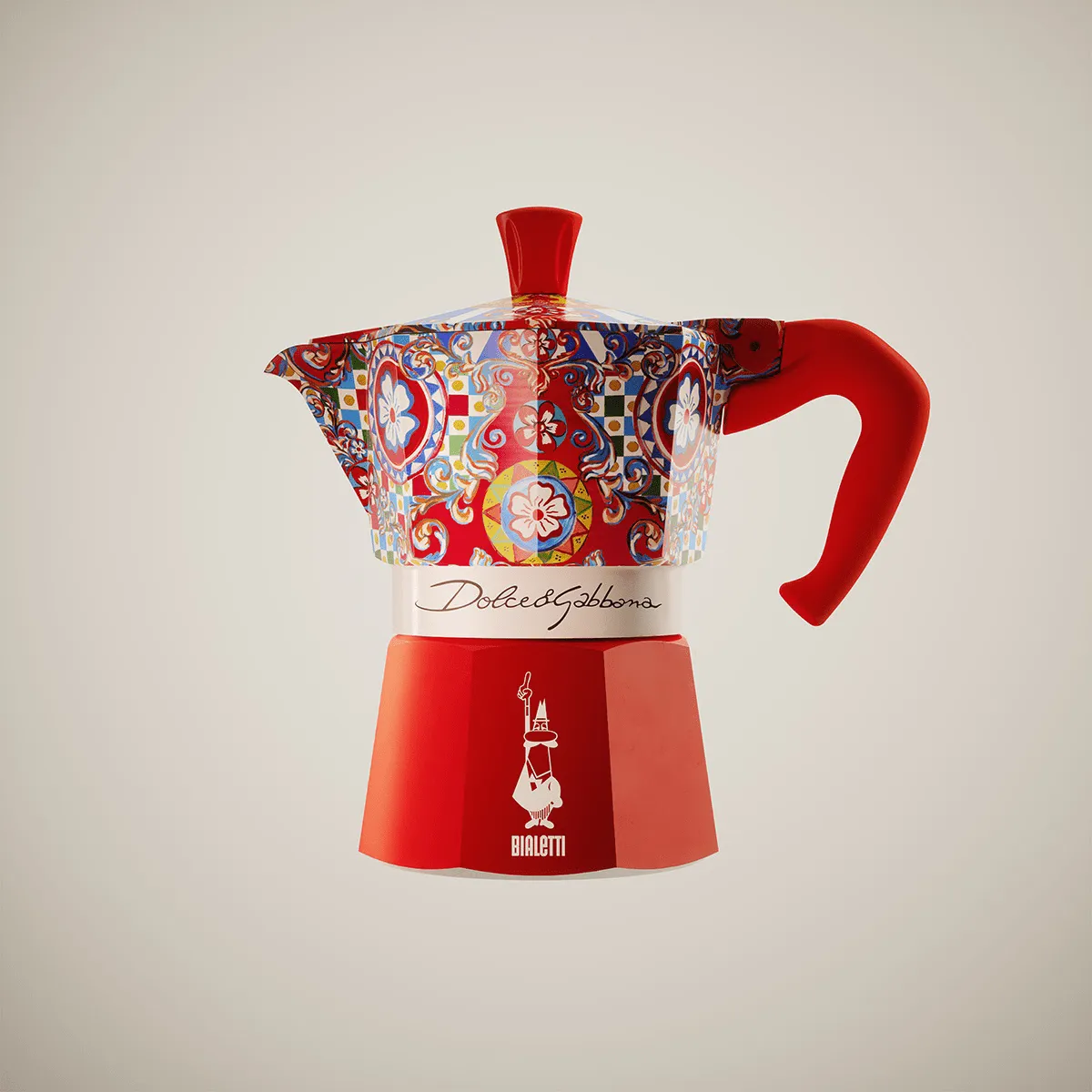 Bialetti x Dolce & Gabbana mokkakande, Sicilian cart, 3 kopper Bialetti