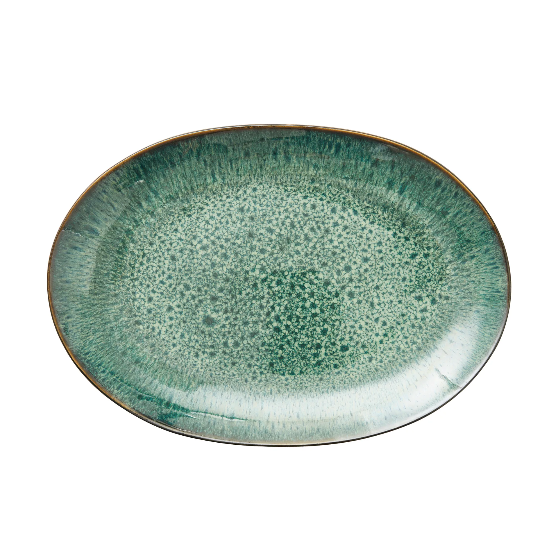 Bitz fad ovalt 25x36 cm, Sort-grøn Bitz