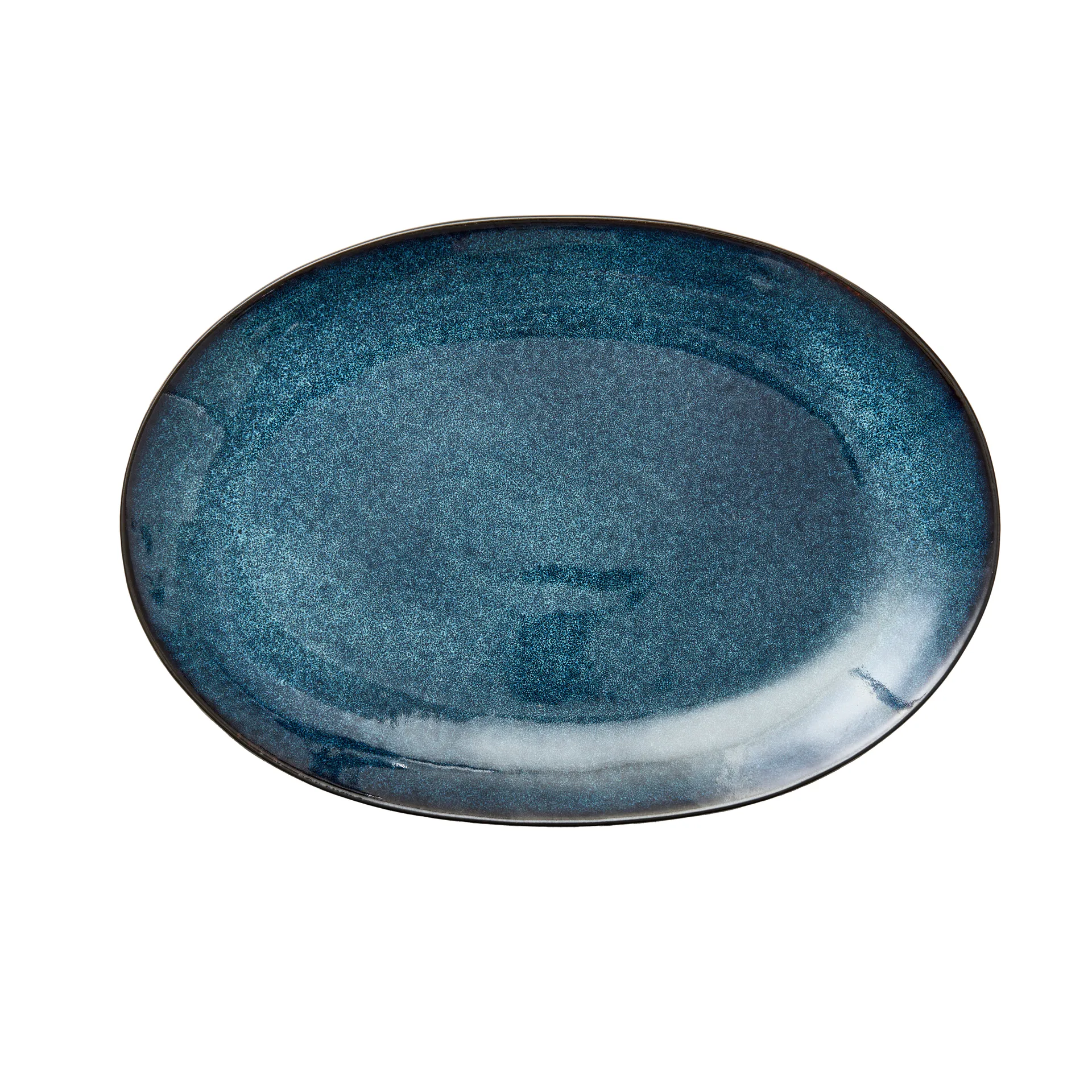 Bitz fad ovalt 25x36 cm, Sort-mørkeblå Bitz