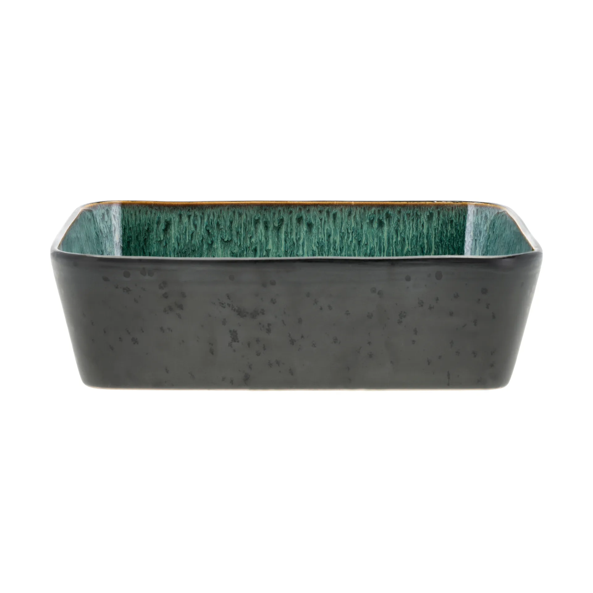 Bitz fad rektangulært 21x28 cm, Black-green Bitz
