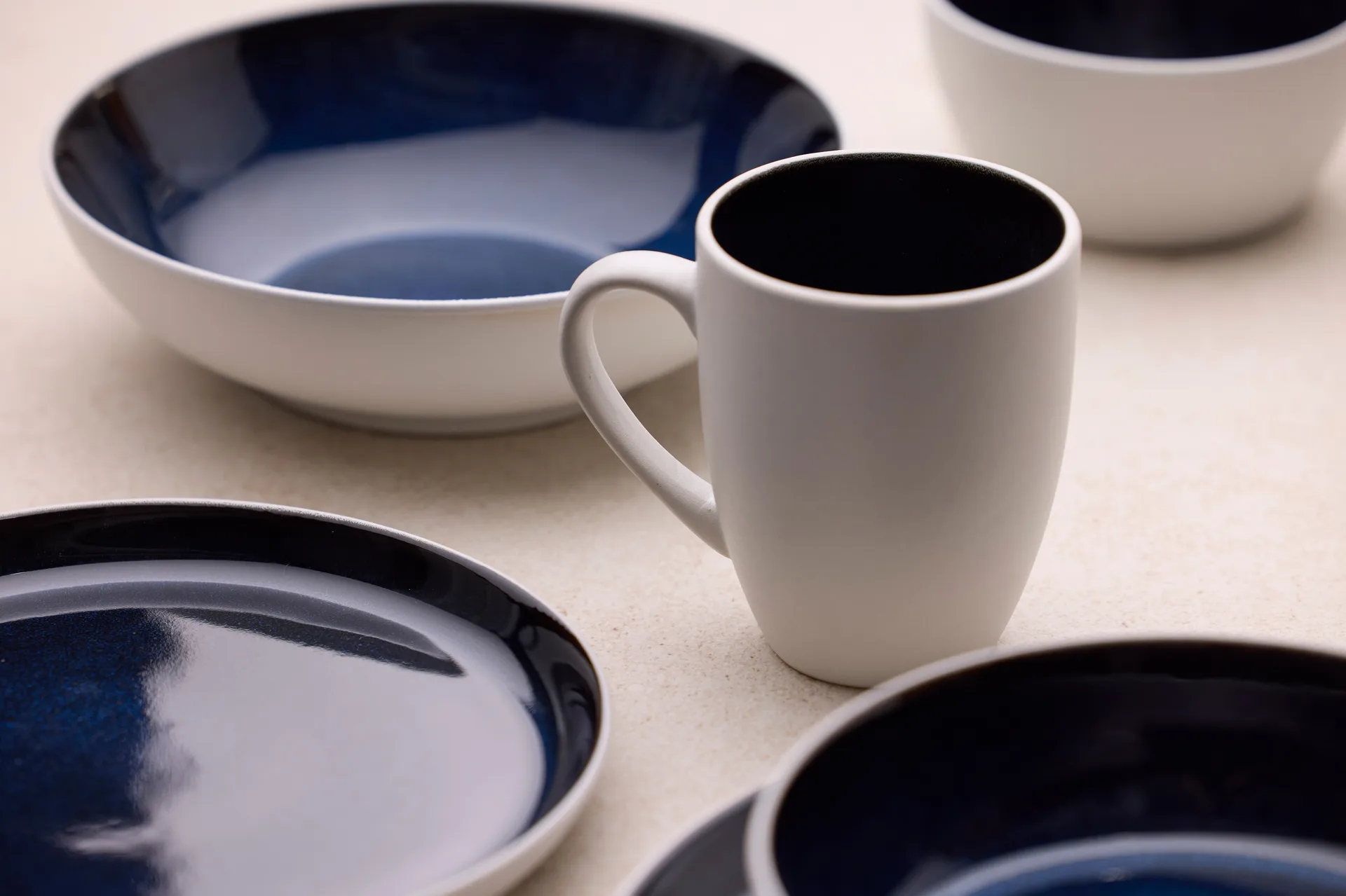 Bitz krus gastro 30 cl, Hvid-mørkeblå Bitz