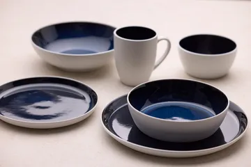 Bitz krus gastro 30 cl - Hvid-mørkeblå - Bitz