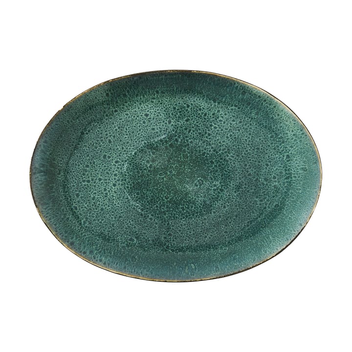 Bitz ovalt fad 45x34 cm - Sort-grøn - Bitz