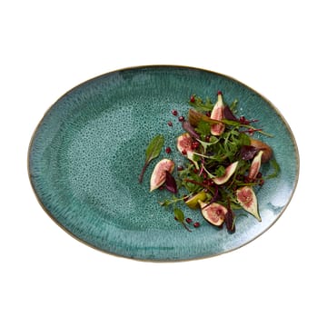 Bitz ovalt fad 45x34 cm - Sort-grøn - Bitz