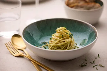 Bitz pastaskål gastro Ø20 cm - Hvid-grøn - Bitz