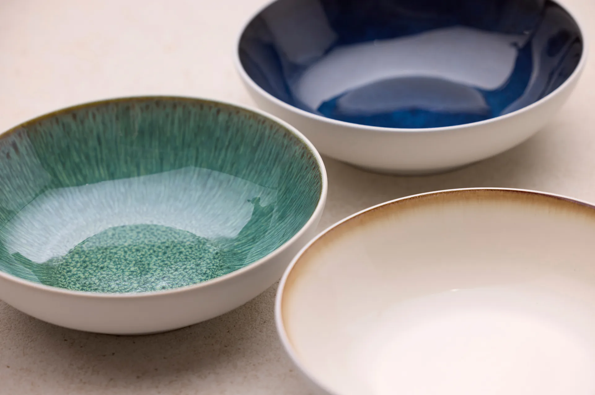 Bitz pastaskål gastro Ø20 cm, Hvid-grøn Bitz