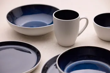 Bitz pastaskål gastro Ø20 cm - Hvid-mørkeblå - Bitz