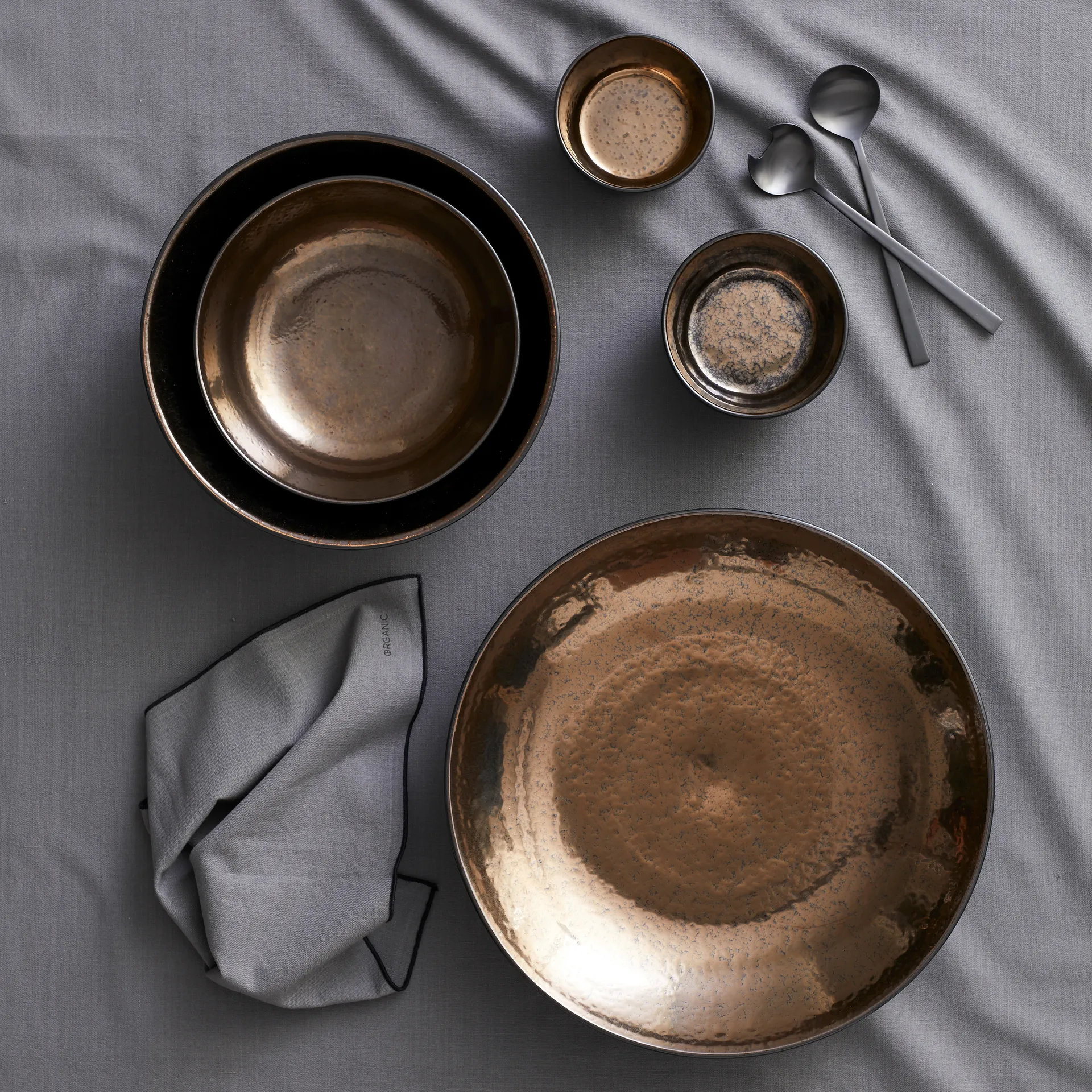 Bitz salatskål 4 cm, Sort/Bronze Bitz