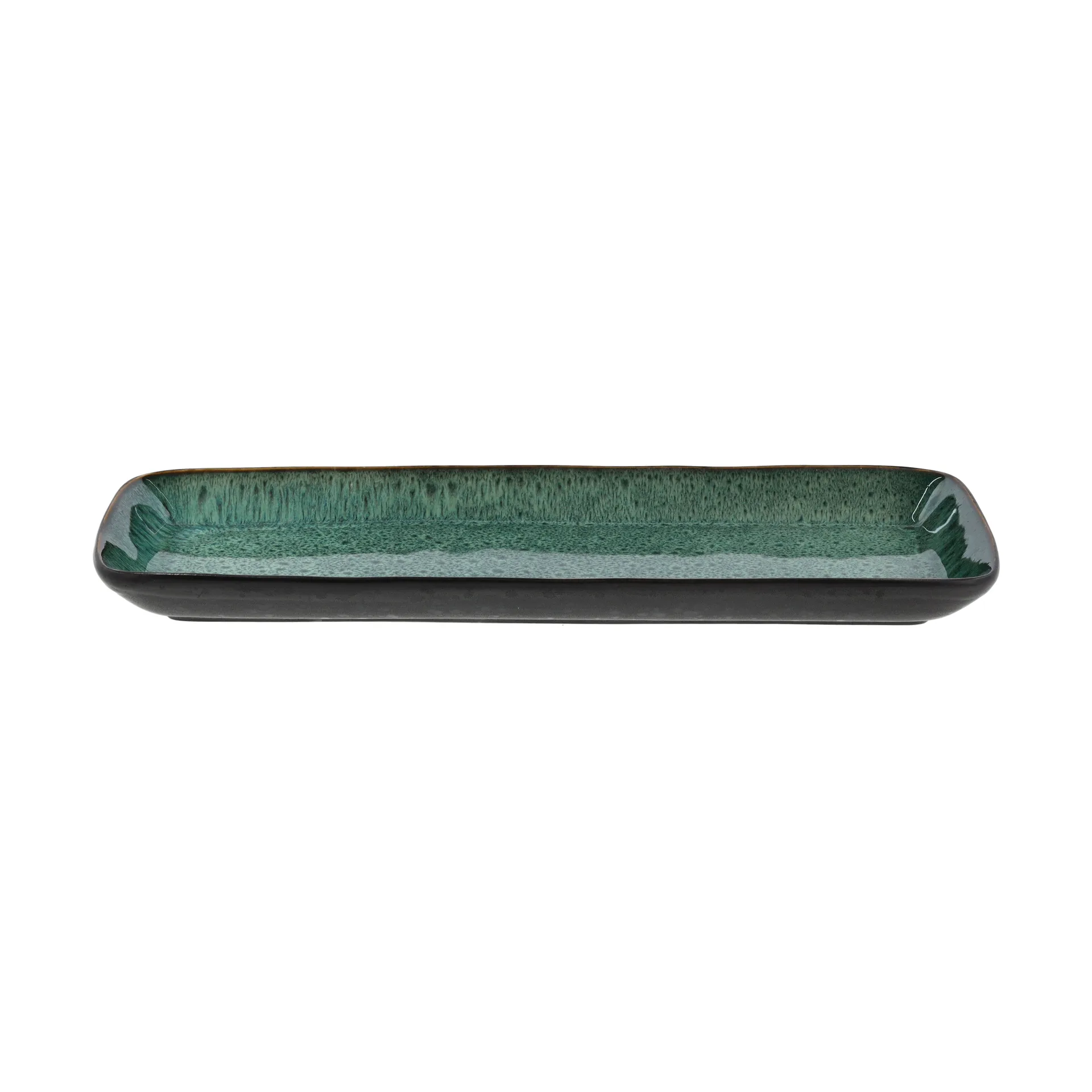 Bitz serveringsfad 38x14 cm, Sort-grøn Bitz