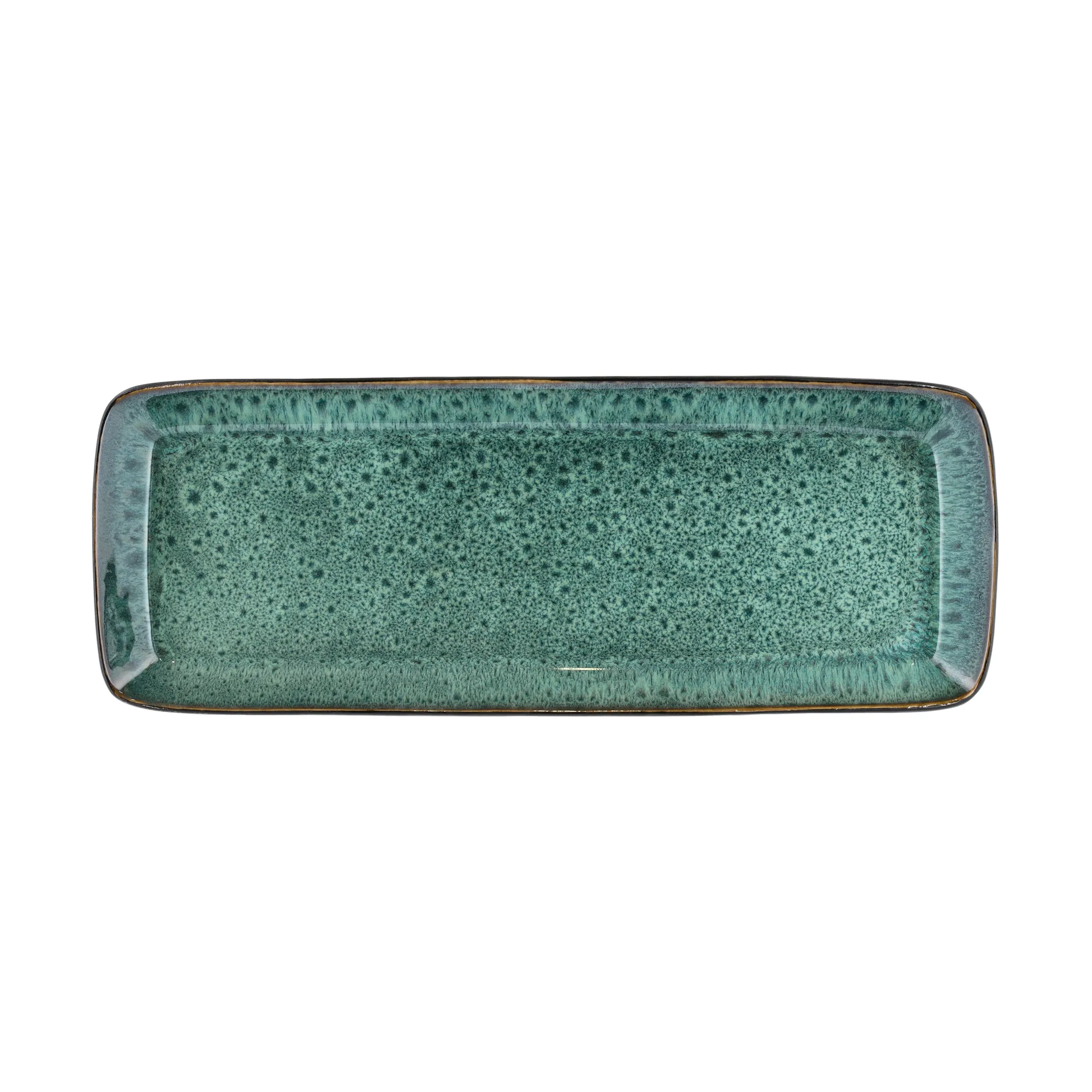 Bitz serveringsfad 38x14 cm, Sort-grøn Bitz