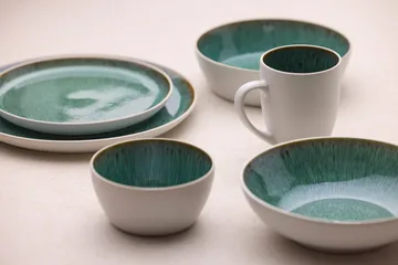 Bitz skål gastro Ø12 cm - Hvid-grøn - Bitz