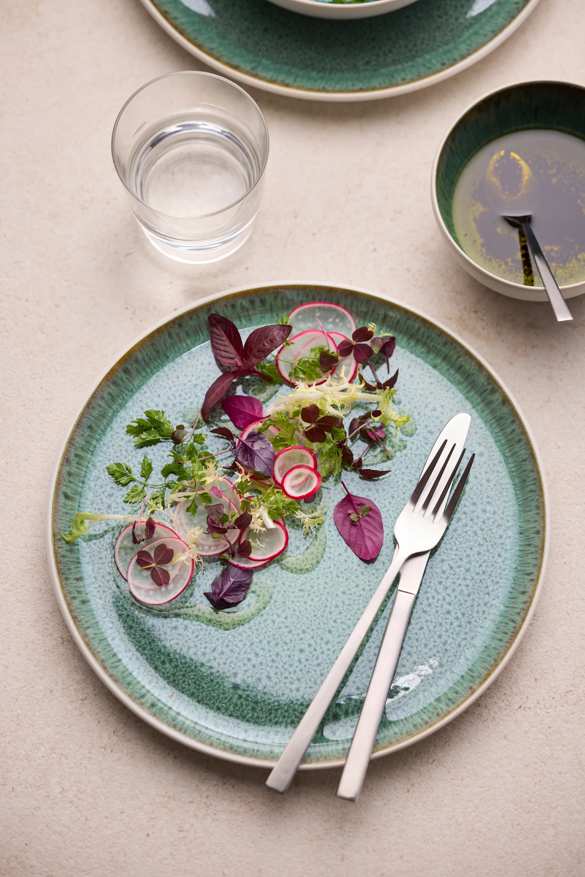 Bitz skål gastro Ø12 cm, Hvid-grøn Bitz