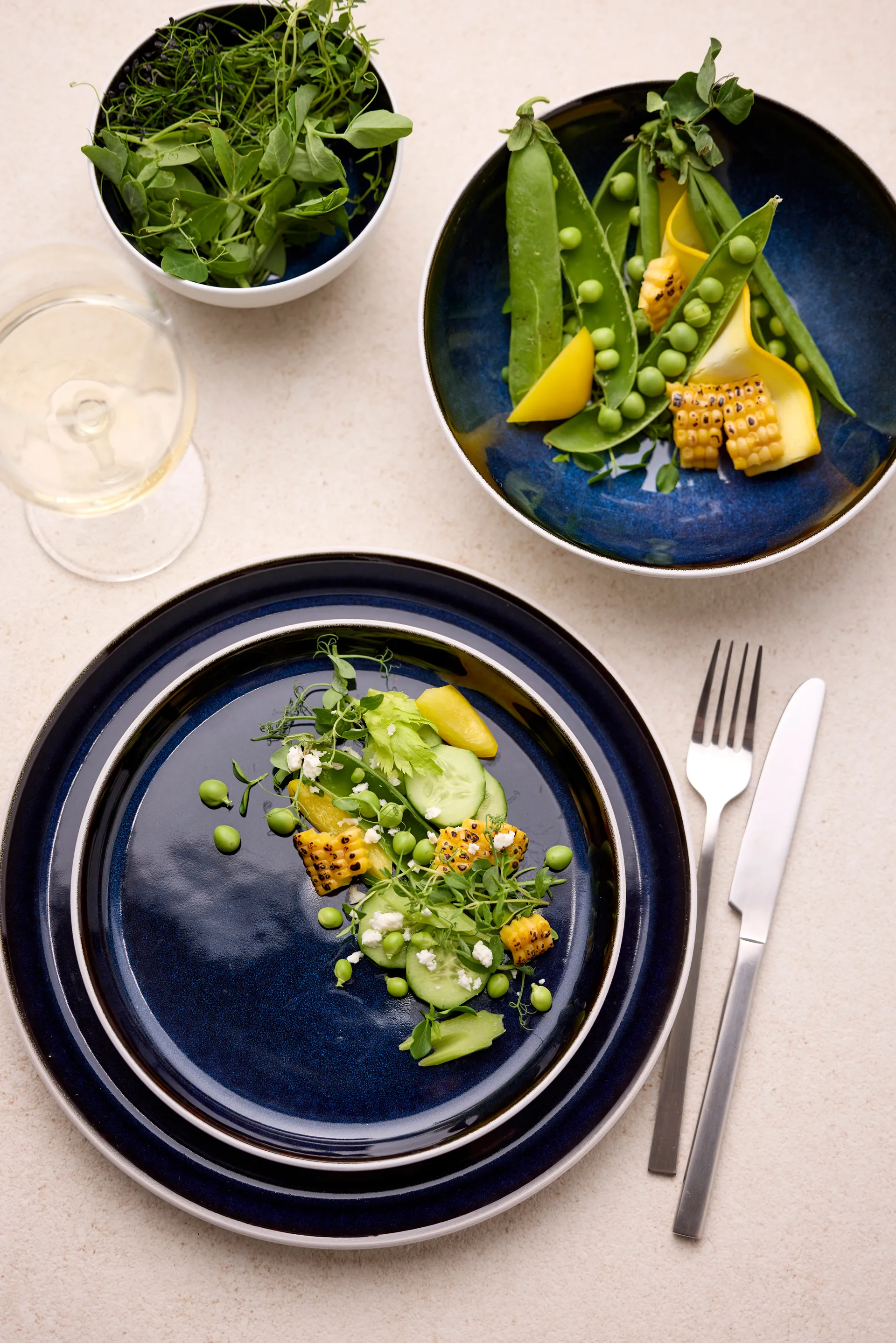 Bitz skål gastro Ø12 cm, Hvid-mørkeblå Bitz